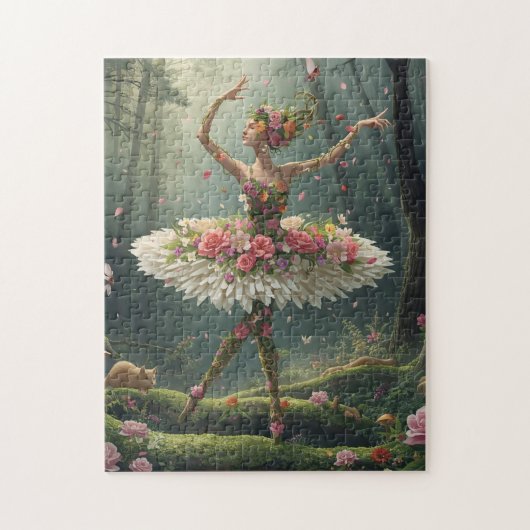 Floral Ballet in the Enchanted Forest ジグソーパズル (縦)