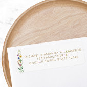 Floral Baptism Return Address Label ラベル