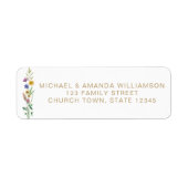 Floral Baptism Return Address Label ラベル (正面)