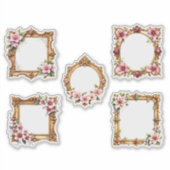 Floral Baroque Frame Cutout Sheet of Stickers シール (正面)
