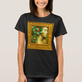 Floral Baroque Portrait Tシャツ