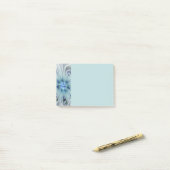 Floral Beauty Abstract Modern Blue Pastel Flower ポストイット (デスク上)