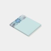 Floral Beauty Abstract Modern Blue Pastel Flower ポストイット (アングル)