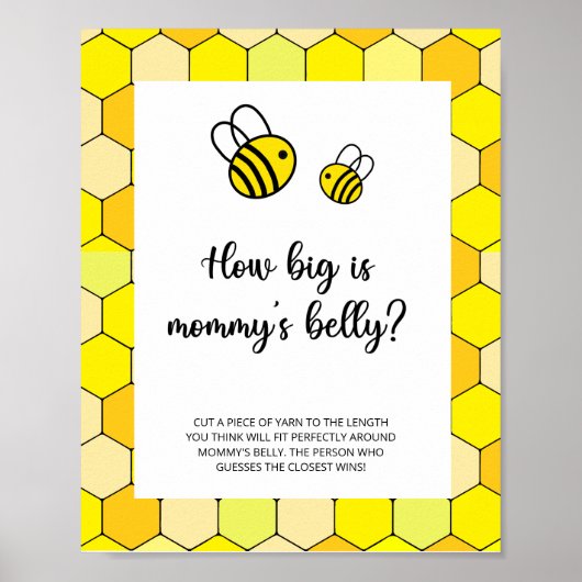 Floral bee how big is mommy's belly game poster ポスター (正面)
