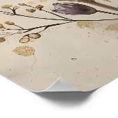 Floral Bee Print, Dark Academia Wall Art ポスター (角)