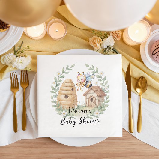 Floral Beehives and little Bee Baby Shower