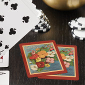 Floral Begonias Pink 1902 Seed Packet Red Teal トランプ