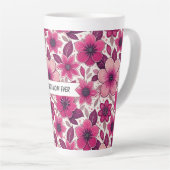 Floral Best Mom Ever  カフェラテマグ (右アングル)