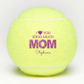 Floral Best Mom Gift – Purple Mother’s Day Love テニスボール (正面)