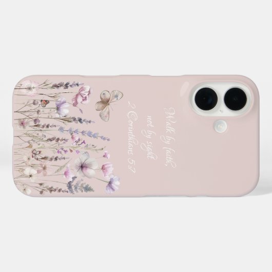 Floral Bible Verse Case-Mate iPhoneケース (裏面 (横))