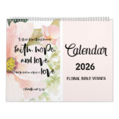 Floral Bible Verse Wall Calendar 2026 カレンダー (カバー)