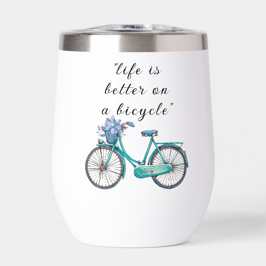 Floral Bicycle Watercolor Design Boho Chic (正面)