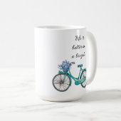 Floral Bicycle Watercolor Design Boho Chic Coffee  コーヒーマグカップ (正面右)