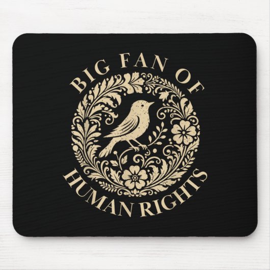 Floral Big Fan Of Human Rights Feminist Activist G マウスパッド (正面)
