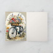 FLORAL BIKE BLANK ALL-OCCASION CARD サンキューカード (内部)