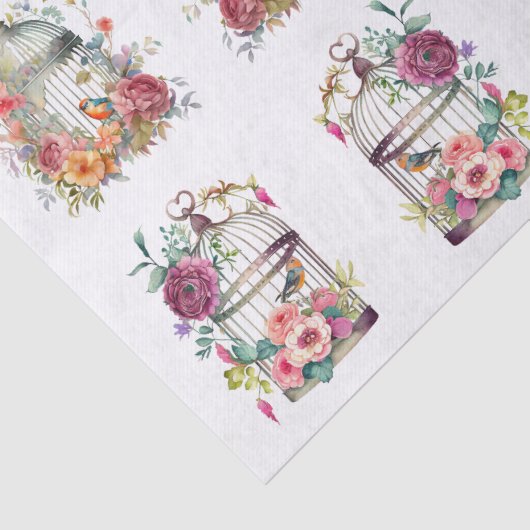Floral Bird Cages for Small Decoupage Projects 薄葉紙 (詳細)