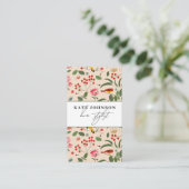 Floral Birds Bees Salon Hair Stylist Makeup  名刺 (スタンド正面)