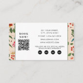 Floral Birds Bees Salon Hair Stylist Makeup  名刺 (裏面)