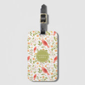Floral Birds – Elegant Botanical Travel Style ラゲッジタグ (正面縦)