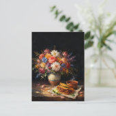 Floral Birria Still Life Art Postcard ポストカード (スタンド正面)