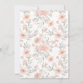 Floral Birthday Invitation, Wildflowers Birthday  招待状 (裏面)