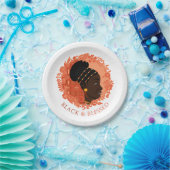 Floral Black & Blessed ペーパープレート (パーティー)