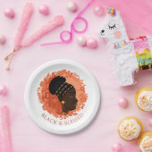 Floral Black & Blessed ペーパープレート (パーティー)