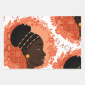 Floral Black & Blessed ラッピングペーパーシート (正面3)