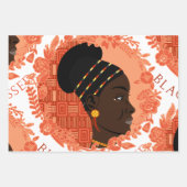 Floral Black & Blessed ラッピングペーパーシート (正面2)