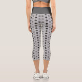 Floral Black Pattern カプリレギンス (裏面)