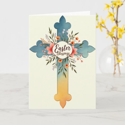 Floral Blessing Season Card カード (黄色い花)