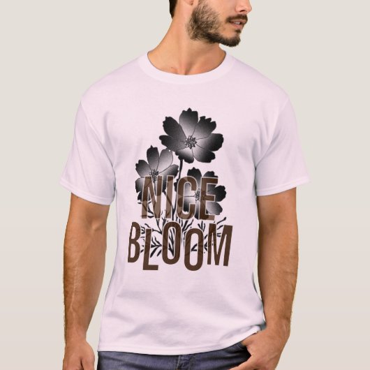 Floral Bloom T-Shirt – Nature Inspired Modern Typo Tシャツ (正面)