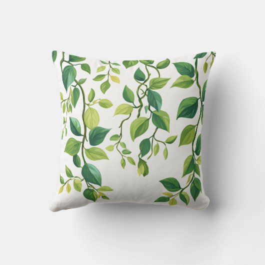 Floral Bloom Throw Pillow クッション (裏面)