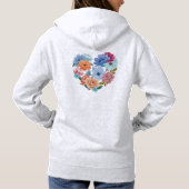 Floral Blossom Love Botanical Flower Heart パーカ (裏面)