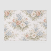Floral Blue Blush Garden Bouquet Pattern 薄葉紙 (正面)