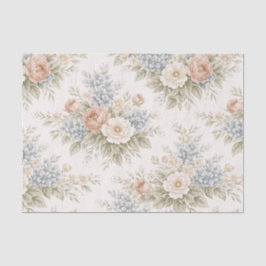 Floral Blue Blush Garden Bouquet Pattern 薄葉紙