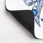 Floral Blue Coquette Bow Nurse Stethoscope Medical マウスパッド (コーナー)