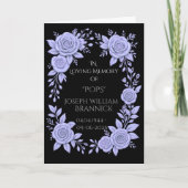 FLORAL BLUE. IN LOVING MEMORY KEEPSAKE, CARD カード (正面)