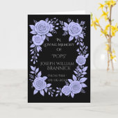 FLORAL BLUE. IN LOVING MEMORY KEEPSAKE, CARD カード (黄色い花)
