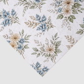 Floral Blue Ivory Meadow Pattern 薄葉紙 (詳細)