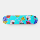 Floral Blue Skateboard スケートボード (横)