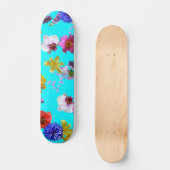 Floral Blue Skateboard スケートボード (正面)