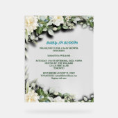 Floral Blue Watercolor Theme アクリルサイン (正面)