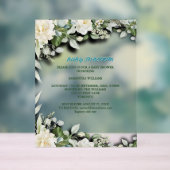 Floral Blue Watercolor Theme アクリルサイン (ニュートラル)