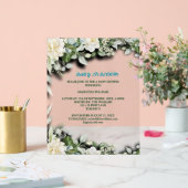 Floral Blue Watercolor Theme アクリルサイン (ウェディング)