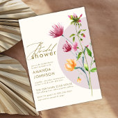 Floral Blush Bohemian Elegant Bridal Shower 招待状