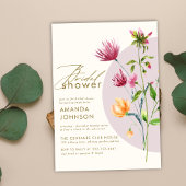 Floral Blush Bohemian Elegant Bridal Shower 招待状