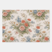 Floral Blush Garden Heirloom Pattern ラッピングペーパーシート (正面3)