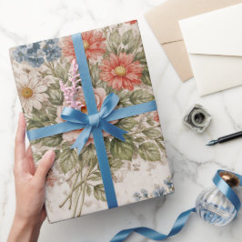 Floral Blush Garden Heirloom Pattern ラッピングペーパー