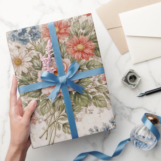 Floral Blush Garden Heirloom Pattern ラッピングペーパー (ギフト)